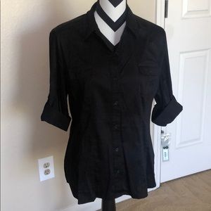 Apt 9 black button down black shirt.